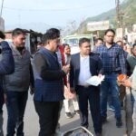 तिलवाड़ा बाजार में जिलाधिकारी का स्थलीय निरीक्षण, एनएच पर हो रहे कार्यों का लिया जायजा