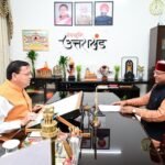 मुख्यमंत्री धामी से  कैबिनेट मंत्री श्री खजान दास ने शिष्टाचार भेंट की