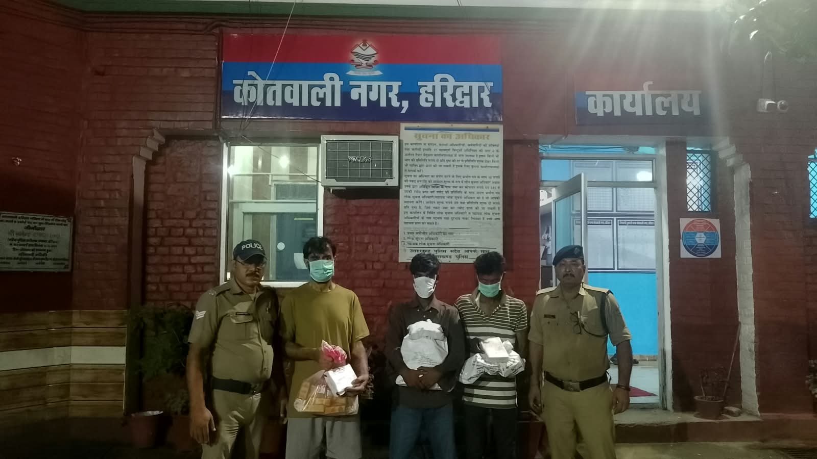 हरिद्वार पुलिस की अपराधिक व्यक्तियों के खिलाफ लगातार कार्यवाही जारी