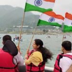 ‎देशभक्ति के रंग में रंगी टिहरी झील, तिरंगे के साथ गूंजे भारत माता की जय के जयकारे