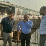 कुंभ से जुड़े निर्माण कार्यों का मंडलायुक्त ने किया स्थलीय निरीक्षण